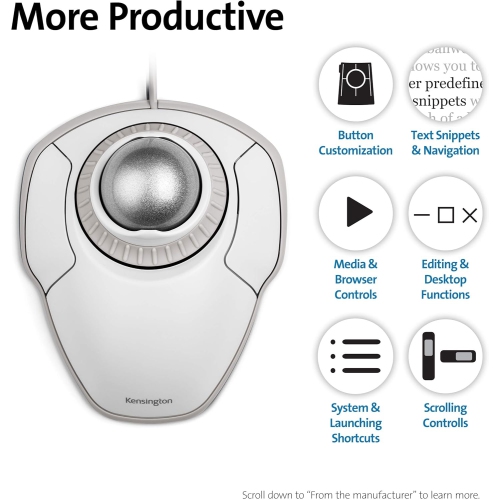 Kensington Orbit Trackball Mouse with Scroll Ring