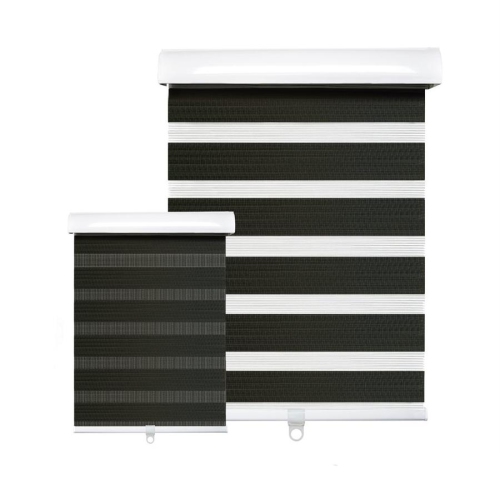 HAUZ  4884Wdcofcd - Alternate Light Filtering Window Shade, Cordless, 48 " X 84 ", Wood Grain Dark Oak