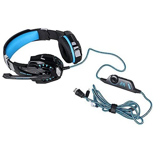 KOTION Each G9000 3.5mm Game Gaming Headphone Headset Earphone Headband with Microphone LED Light for Laptop Tablet Mobile Phones PS4 by Senhai-
