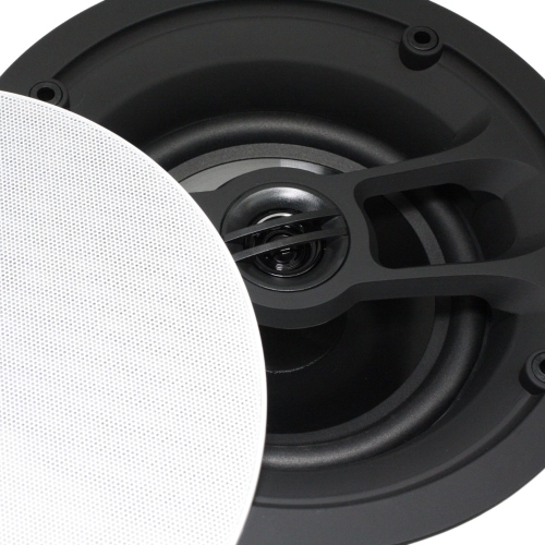 TEXONIC 6.5" In-Ceiling Speaker Bundle Tool-Free Installation, Magnetic Grill - Superior Sound Quality