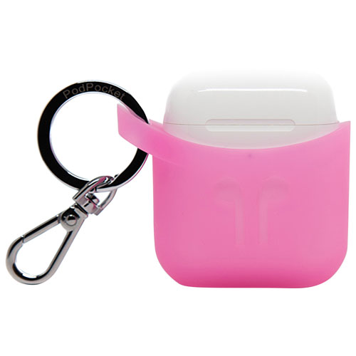 PodPocket Scoop Silicone Case for AirPods - Neon Magenta