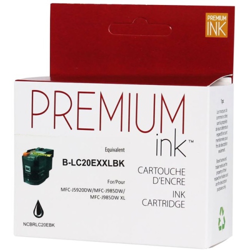 Premium Ink Ink Cartridge - Alternative for Brother LC20EBK - Black