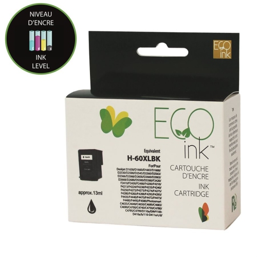 NUDEN  Neutral Box Ink Cartridge - Remanufactured for Hewlett Packard Cc641Wn / 60Xl - In Black