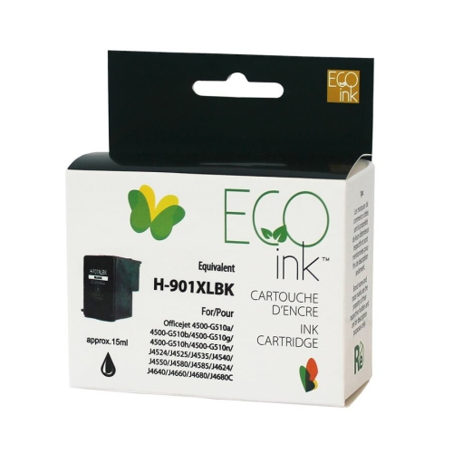 NUDEN  Neutral Box Ink Cartridge - Remanufactured for Hewlett Packard Cc654An / 901Xl - In Black