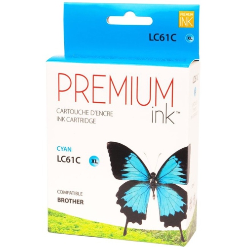 Premium Ink Ink Cartridge - Alternative for Brother LC61C - Cyan