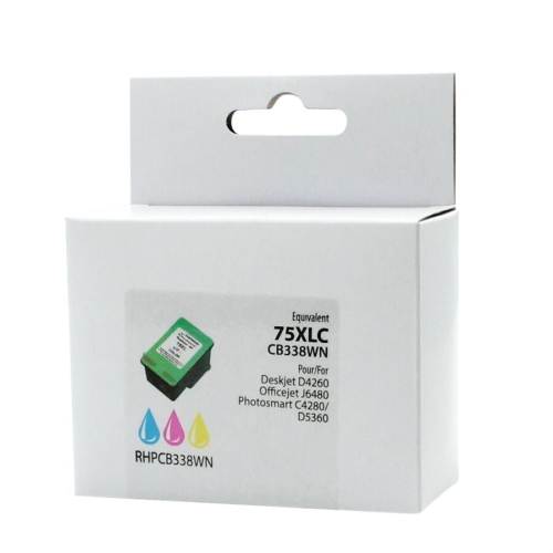NUDEN  Neutral Box Ink Cartridge - Remanufactured for Hewlett Packard Cb338Wn / 75Xl - Color