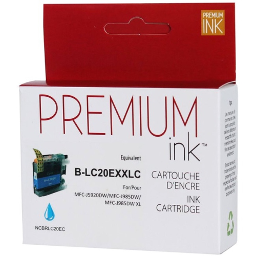 Premium Ink Ink Cartridge - Alternative for Brother LC20EC - Cyan