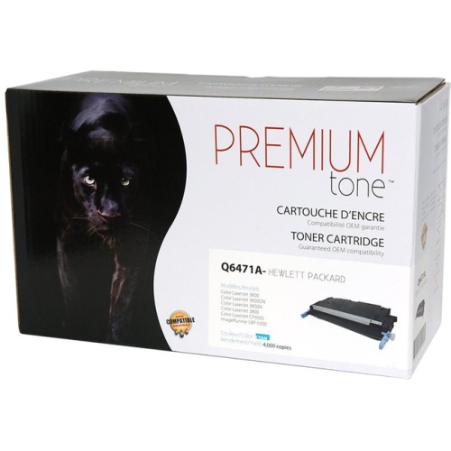 Premium Tone Toner Cartridge - Alternative for HP Q6471A - Cyan