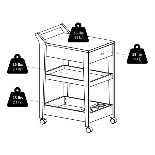 TarruBoutique Jeston Entertainment Cart, Espresso