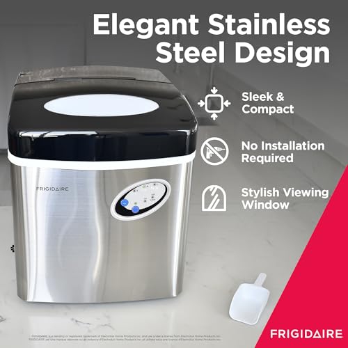Frigidaire Portable Countertop Compact 48-lb Ice Maker - Stainless Steel