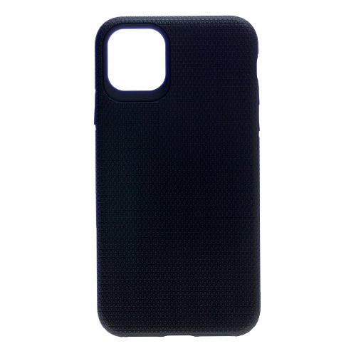 TopSave Triangle Pattern Dual Layer PC+TPU Rugged Armor Case For Iphone 12 Mini, Black