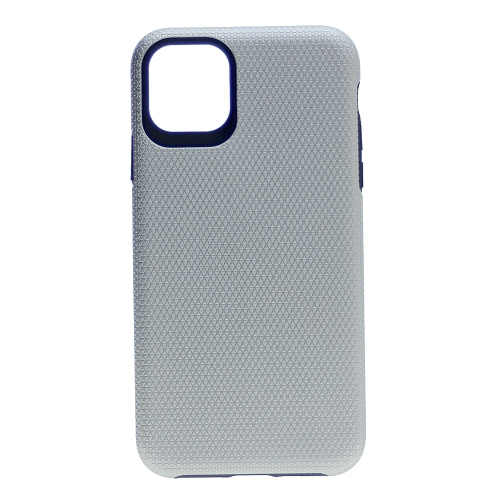 CC  Topsave Triangle Pattern Dual Layer PC+Tpu Rugged Armor Case for Iphone 12/12 Pro In Silver
