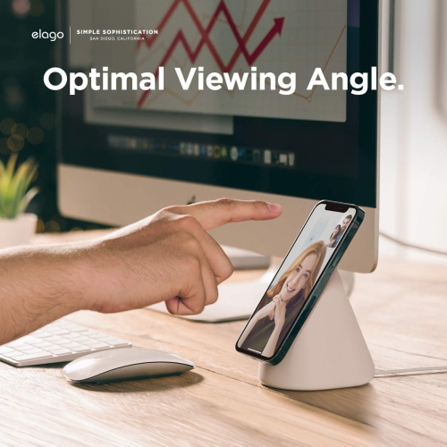 elago MS1 Charging Stand Compatible with Magsafe Charger, iPhone 12 [Black] [Magsafe Not Included]