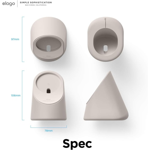 elago MS1 Charging Stand Compatible with Magsafe Charger, iPhone 12 [Black] [Magsafe Not Included]