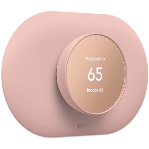 elago Wall Plate Cover Plus Compatible with Google Nest Thermostat 2020 [Sand Pink]