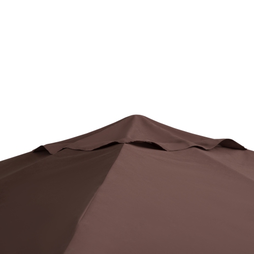 Outsunny 9.8' x 9.7' Square Gazebo Canopy Replacement UV Protected Top Cover Sun Shade Orange