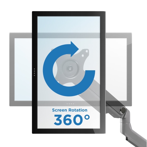 Uplite Ergonomic Height Adjustable Stand Single Monitor Desk Mount Articulating Arm for 1 Screen 17"- 32"