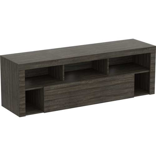SAFDIE & CO.  Tv Stand 59L Dark 1 Big Drawer 5 Shelves In Grey