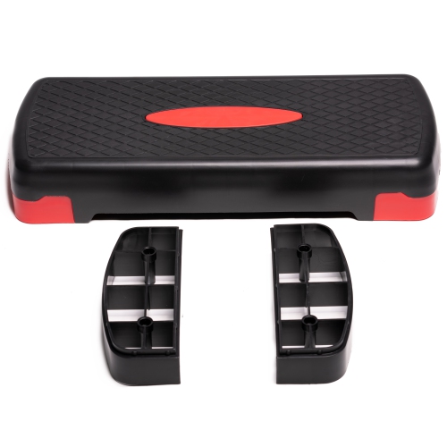 PRISP Adjustable Aerobic Stepper, 2 Height Levels Exercise Step Platform for Home Gym and Fitness Training; 68 x 28cm