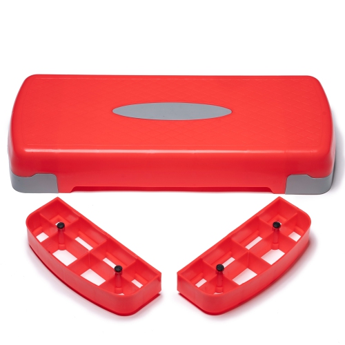 PRISP Adjustable Aerobic Stepper, 2 Height Levels Exercise Step Platform for Home Gym and Fitness Training; 68 x 28cm