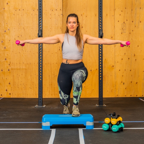 PRISP Adjustable Aerobic Stepper, 2 Height Levels Exercise Step Platform for Home Gym and Fitness Training; 68 x 28cm