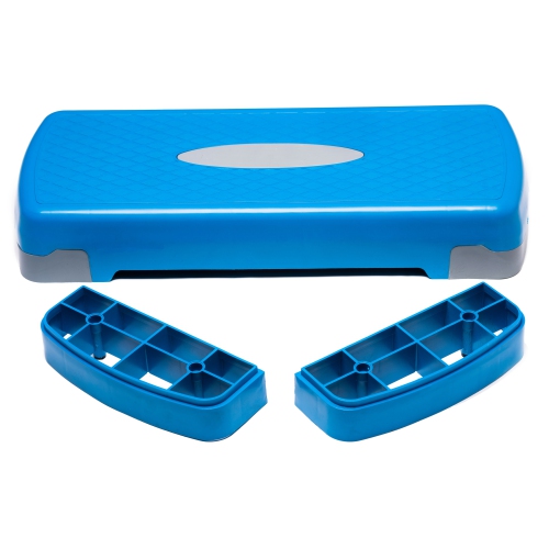 PRISP Adjustable Aerobic Stepper, 2 Height Levels Exercise Step Platform for Home Gym and Fitness Training; 68 x 28cm