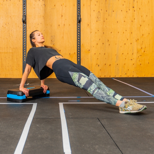 PRISP Adjustable Aerobic Stepper, 2 Height Levels Exercise Step Platform for Home Gym and Fitness Training; 68 x 28cm