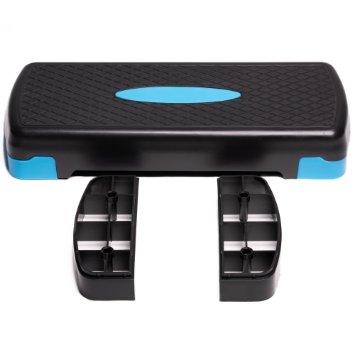 PRISP Adjustable Aerobic Stepper, 2 Height Levels Exercise Step Platform for Home Gym and Fitness Training; 68 x 28cm