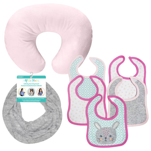 Mish Mash 3-Piece Nursing Cushion Bundle - Pink/Grey
