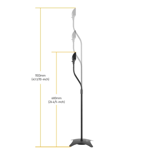 Ensemble de 2 supports de haut-parleurs réglables en hauteur, support de haut-parleur pour supports de plancher pour haut-parleurs satellites