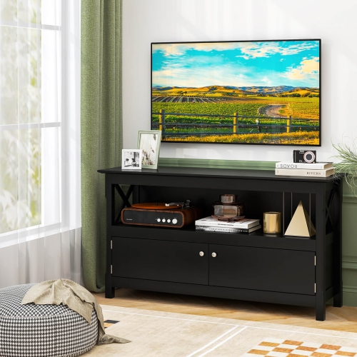 Costway Free Standing TV Cabinet Wooden Console TV Media Entertainment