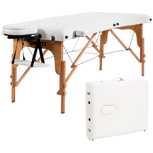 COSTWAY  84''l Portable Massage Table Adjustable Facial Spa Bed Tattoo W/ Carry Case