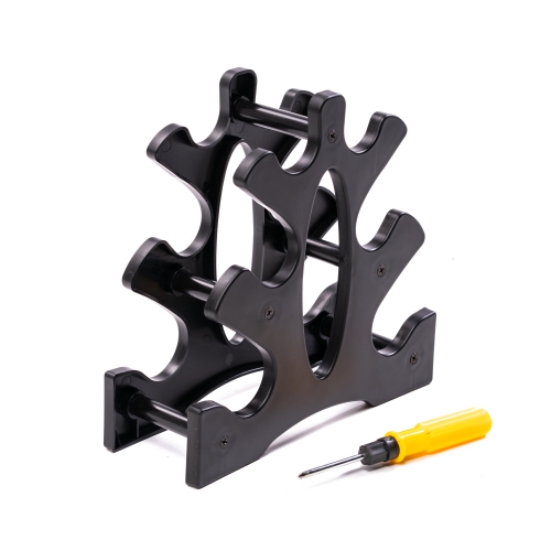 PRISP Dumbbells Set with Rack, 3 Pairs of Neoprene Free Weights with Stand