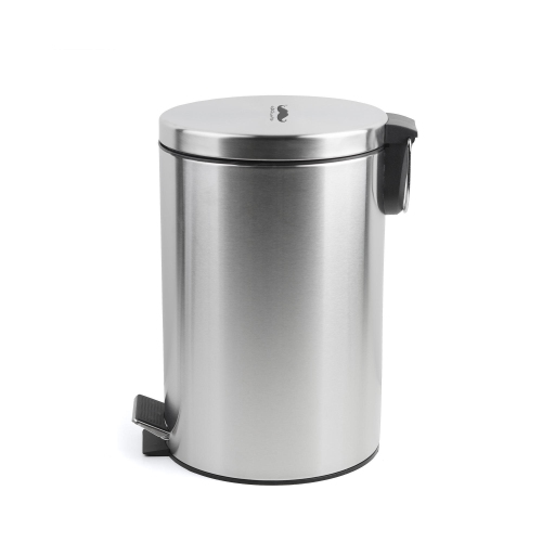 12L Stainless Steel Step Garbage Can Trash Can, Wastebasket