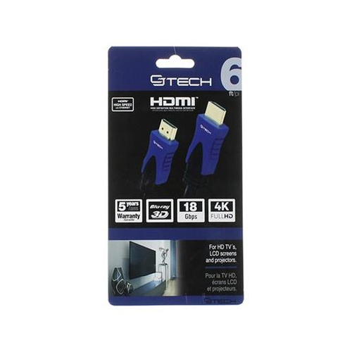 CJ Tech 4K 3D HDMI 2.0 Cable with Ethernet - 6ft