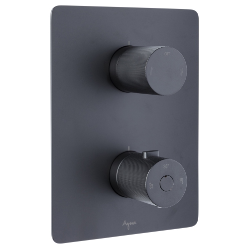 Agua Canada - VANIKA-BK - Shower Combo Set Wall Mounted Rainfall Shower Head Faucet 8 Inch