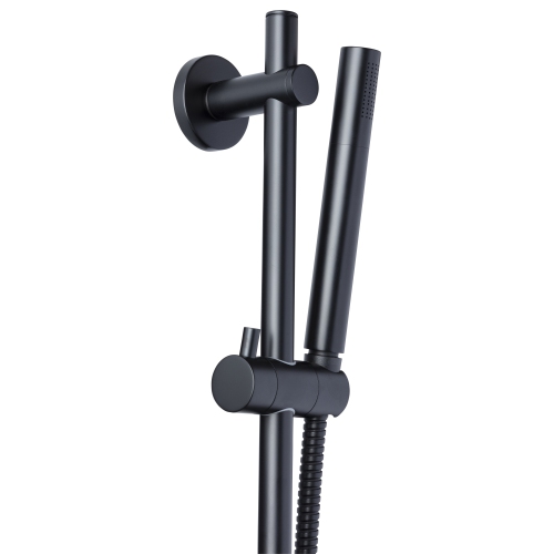 Agua Canada - VANIKA-BK - Shower Combo Set Wall Mounted Rainfall Shower Head Faucet 8 Inch