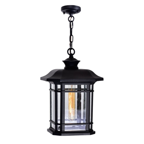 CWI Lighting Blackburn 1 Light Outdoor Black Pendant