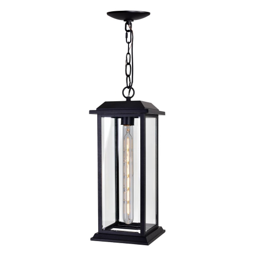CWI Lighting Blackbridge 1 Light Outdoor Black Pendant