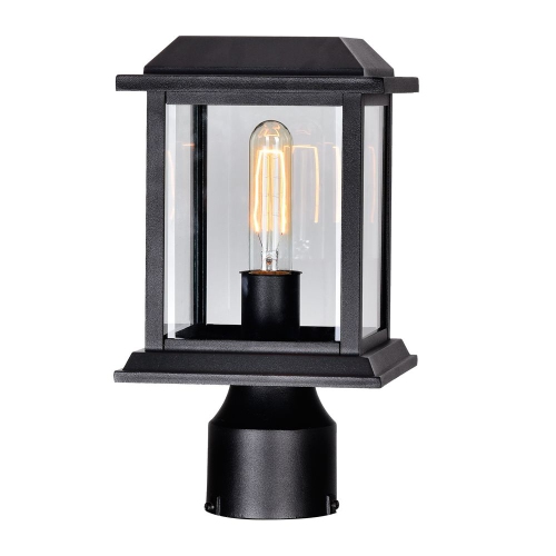 CWI LIGHTING  Bridge 1 Light Outdoor Lantern Head In Black