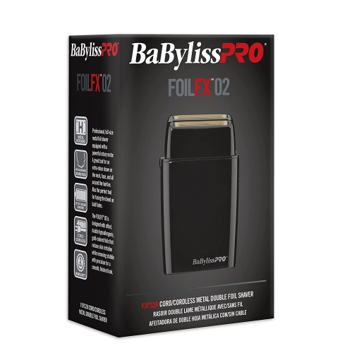 BaBylissPRO FOILFX02 Rasoir métallique double lame avec / sans fil