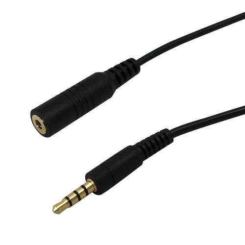 HYFAI 3.5mm 4C Male Jack to 3.5mm 4C Female Headphone AUX Auxiliary Extension Audio Cable Riser Rated CMR/FT4 15 ft