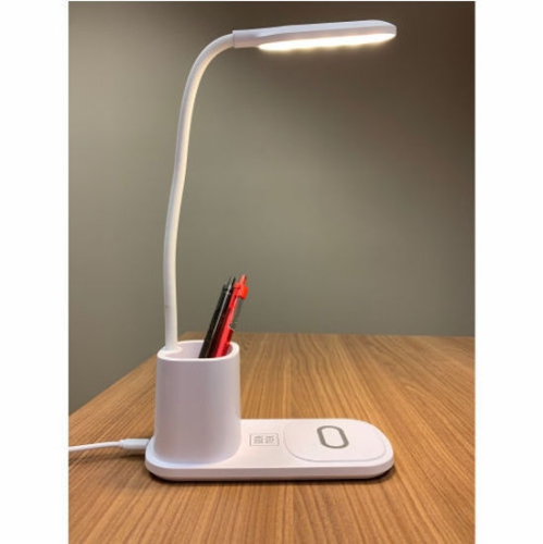 Gentek 10W Wireless Charging Desk Lamp - White