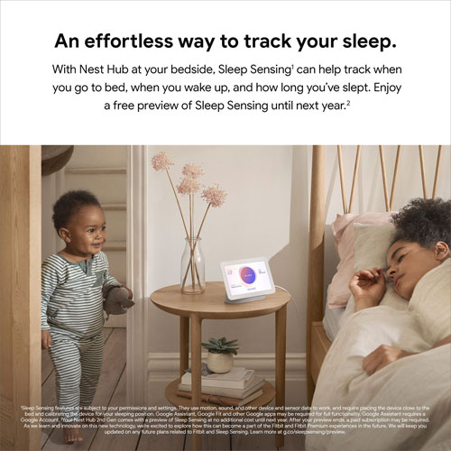 Écran intelligent Nest Hub de Google avec Assistant Google - Craie