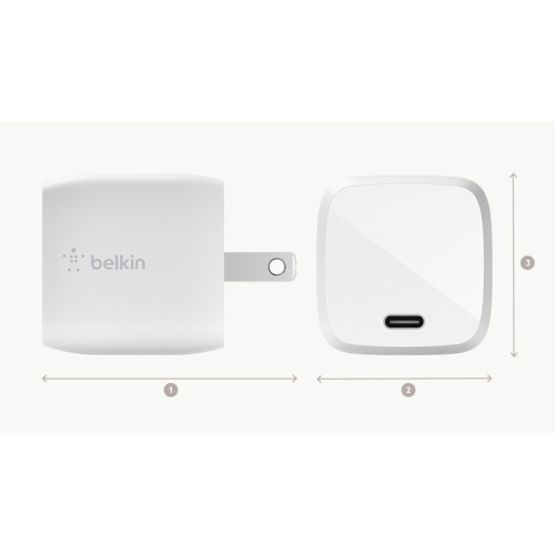 Belkin Boost Charge USB-C GaN Wall Charger - White