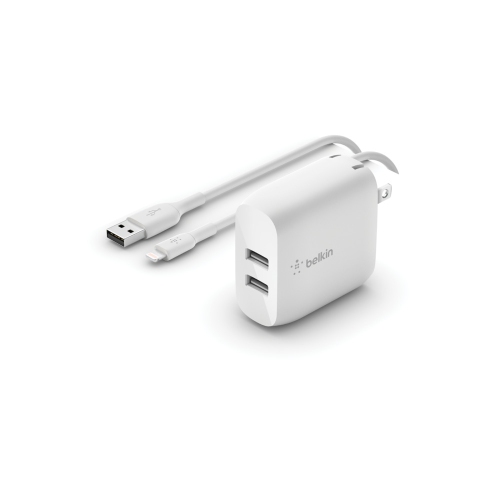 BELKIN  Boost Charger Dual USB A + Lightning to USB-A Cable Wall Charger - White (Wcd001Dq1Mwh) [This review was collected as part of a promotion