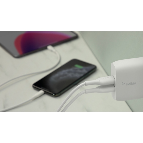 Belkin Dual Boost Charger USB A Wall Charger - White
