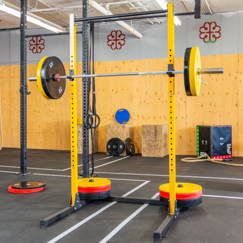 PRISP Multifunction Adjustable Squat Stand - Barbell Weight Rack with Pull-Up Bar for Home Gym