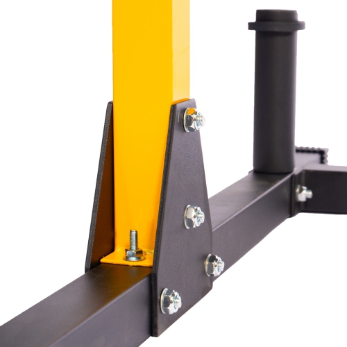 PRISP Multifunction Adjustable Squat Stand - Barbell Weight Rack with Pull-Up Bar for Home Gym