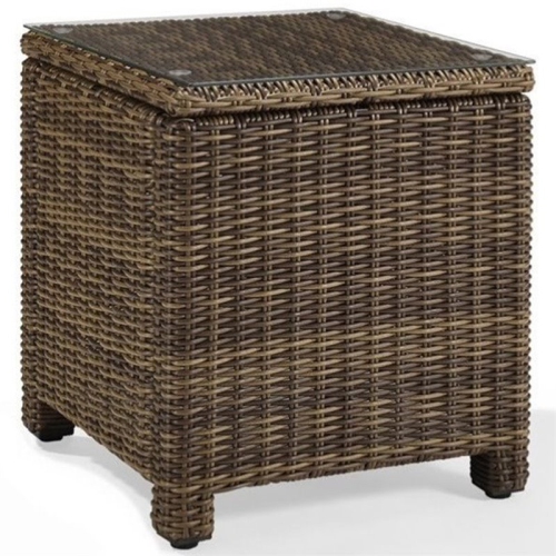 PEMBERLY ROW  Wicker Patio End Table In In Brown